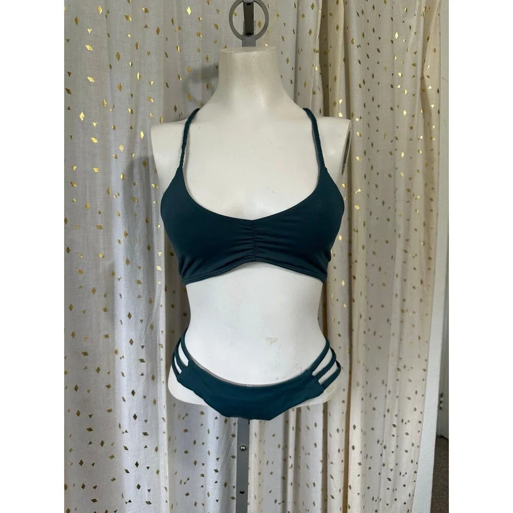 Midori Bikinis Hawaiian Inspired Tropical UPF 50+ OEKO-TEX Certified Kini Set S